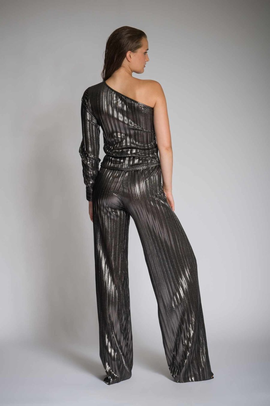 One-Shoulder Pleated Top - Image 2