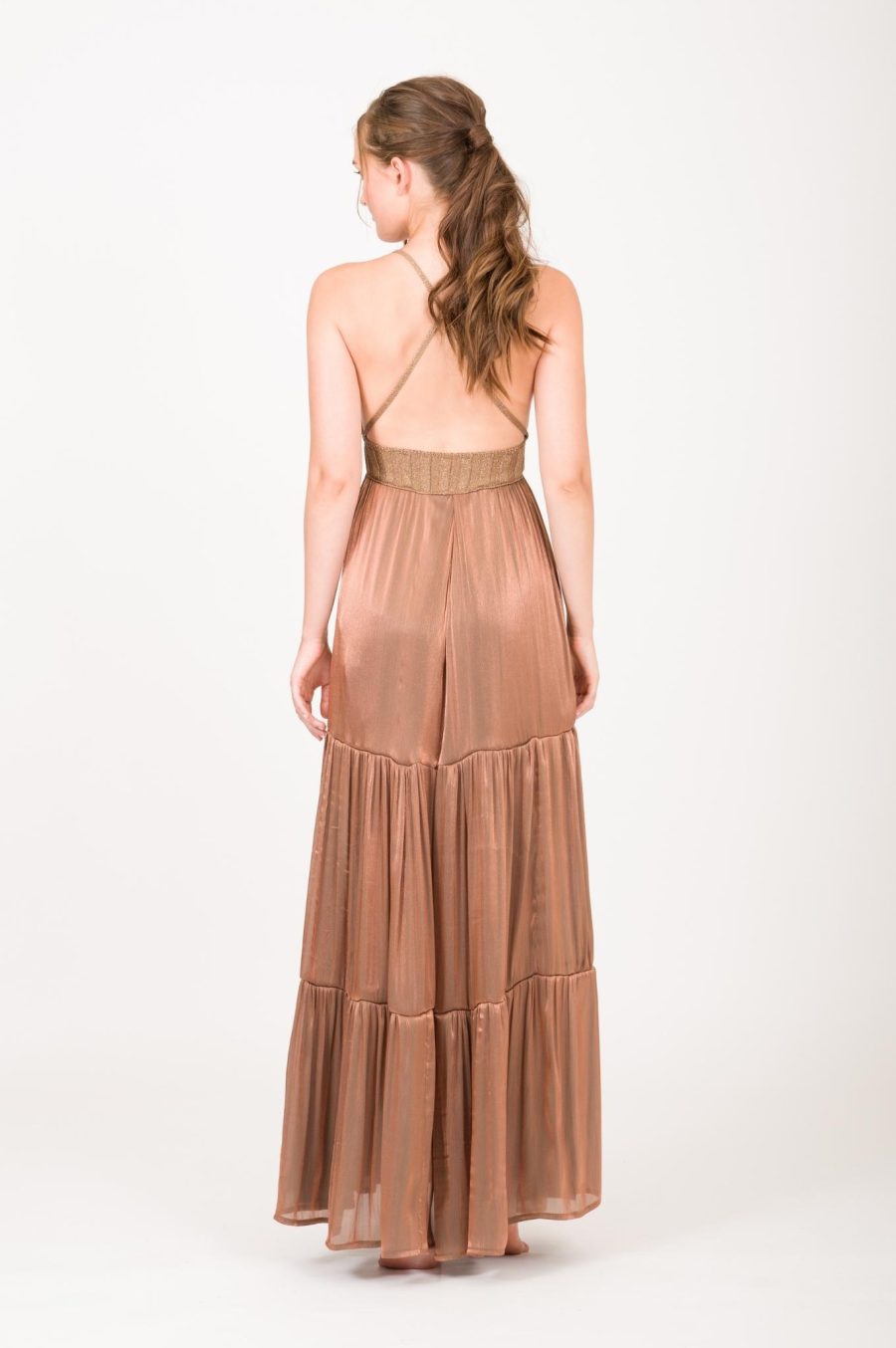Maxi Dress With Knit Corsage - Image 2