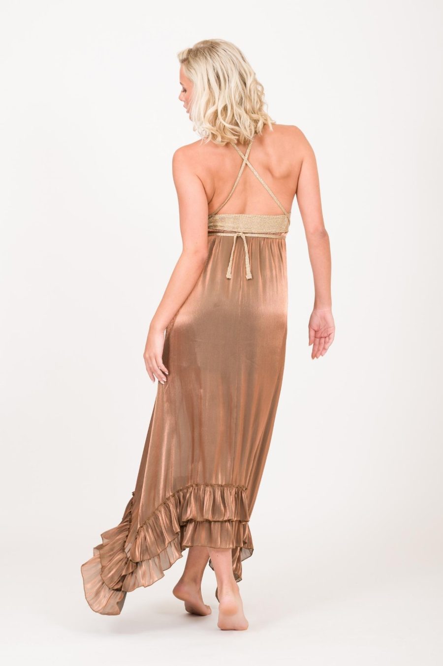 Maxi Dress With Knit Corsage - Image 2