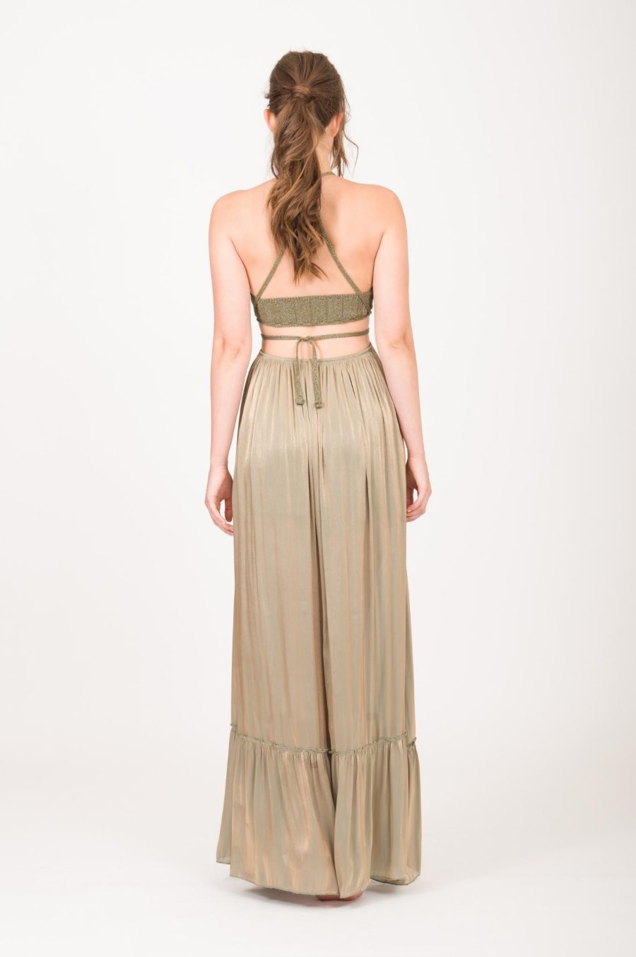 Maxi Dress With Knit Corsage - Image 2