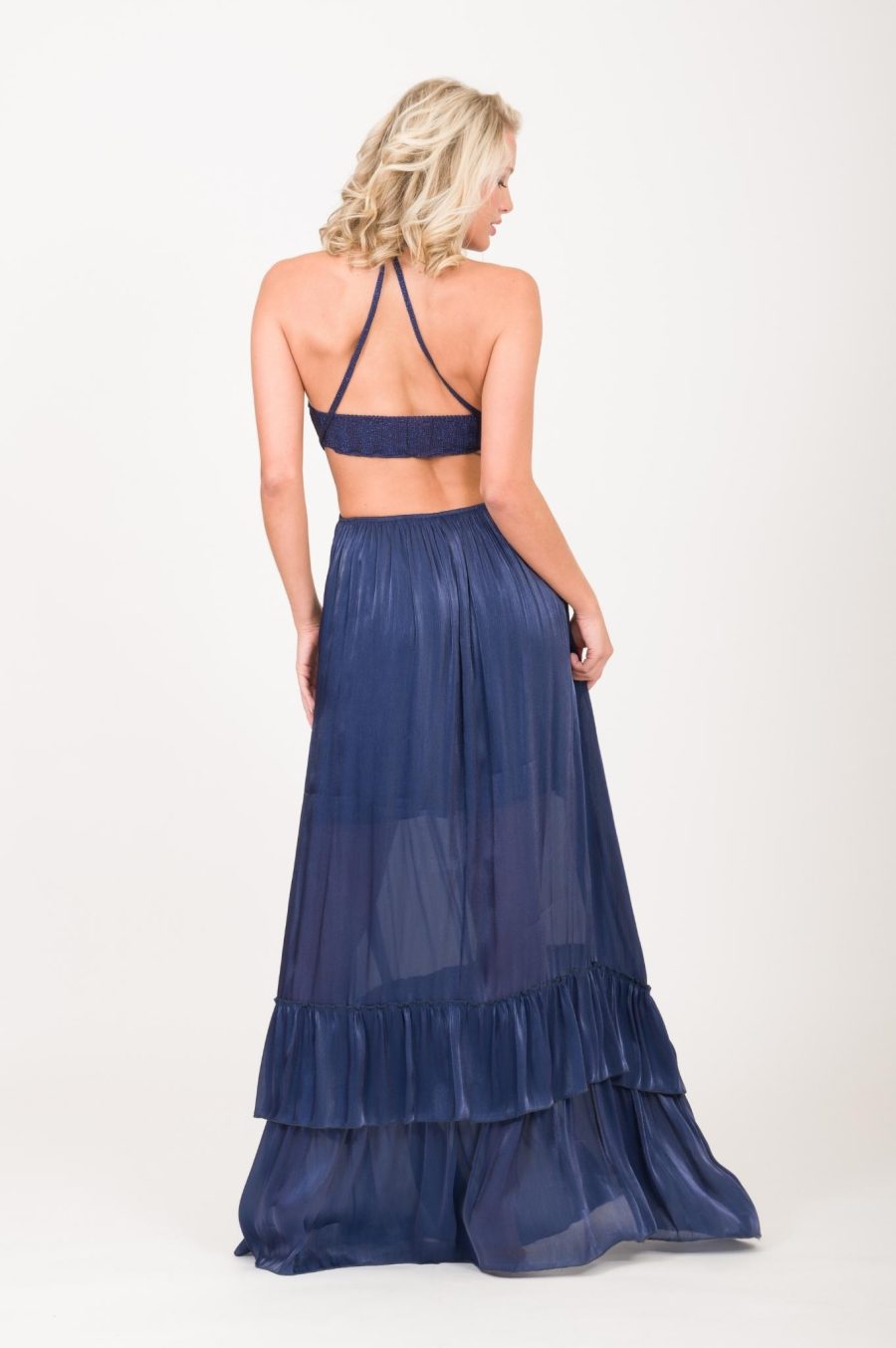 Maxi Dress With Knit Corsage - Image 2